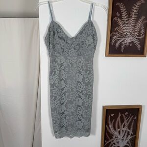 Urban Outfitters Lace Slip Dress in Blue/Gray(S)
